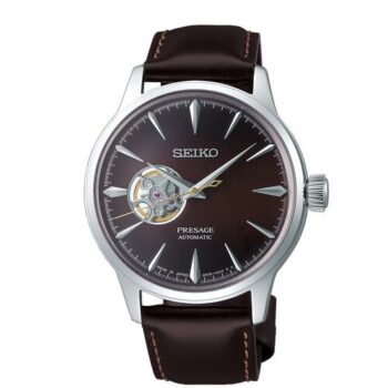 Seiko Gents Automatic Presage Brown Dial Strap Watch