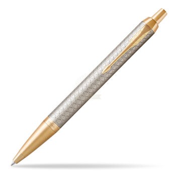 Parker IM Premium Warm Silver GT Ballpoint Pen