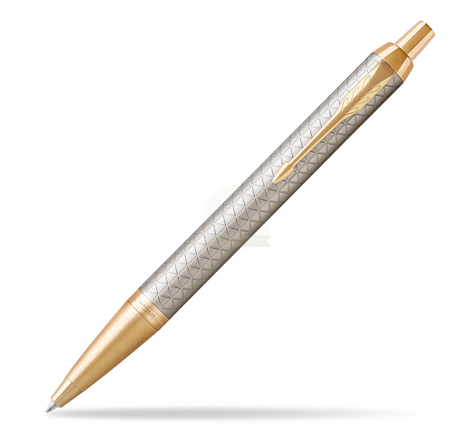 Parker IM Premium Warm Silver GT Ballpoint Pen