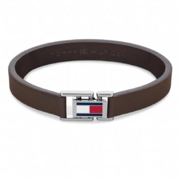 Tommy Hilfiger Gents Brown Leather Bracelet