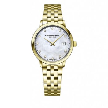 Raymond Weil Ladies Diamond Yellow Gold Toccata Watch