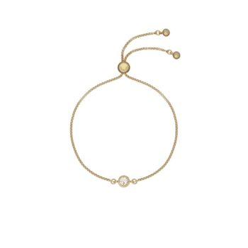 Ted Baker Gold Clear Crystal Slider Bracelet 