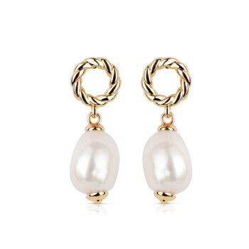 Newbridge Yellow Gold Sappho Pearl Earrings