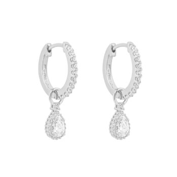 Diamonfire Cubic Zirconia Teardrop Huggie Earrings