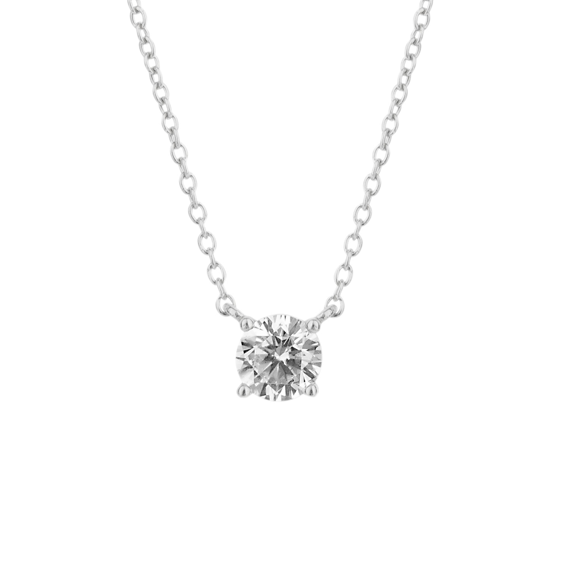 Diamonfire Four Claw Solitaire Cubic Zirconia Necklace