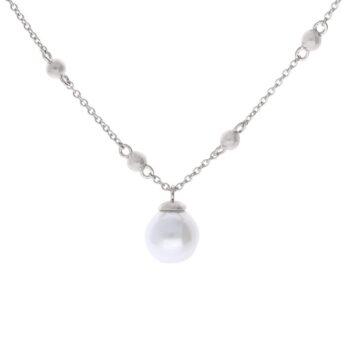Diamonfire Trace Chain Pearl Necklet
