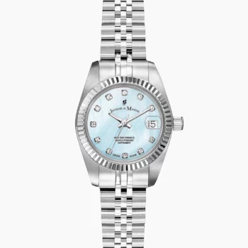 Jacques Du Manoir Ladies Silver Inspiration Pale Blue Dial Watch