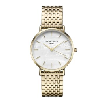 Rosefield Yellow Gold The Upper East Side Pearl Dial Watch