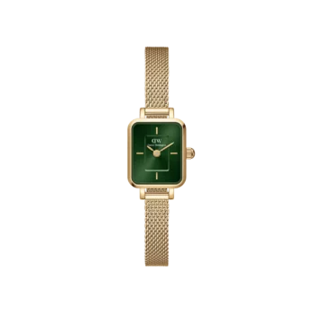 Daniel Wellington Ladies Quadro Mini Evergold Emerald Watch