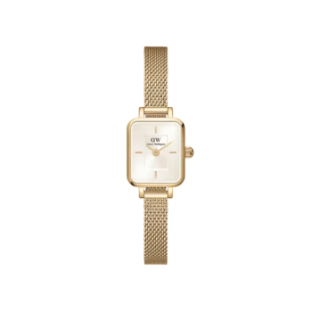 Daniel Wellington Ladies Quado Mini-Champagne Square Watch