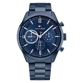 Tommy Hilfiger Gents Navy Bracelet & Navy Dial Watch