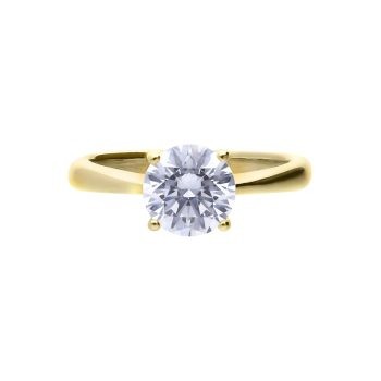 Diamonfire Yellow Gold 4 Claw 2.00ct Ring