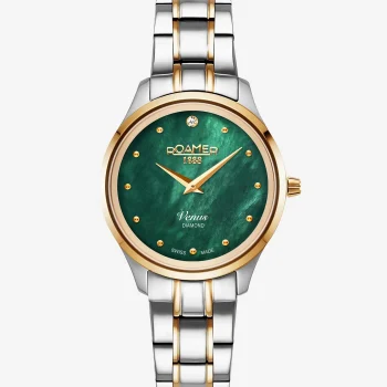 Roamer Ladies Two-Tone Venus Diamond Green Dial Watch