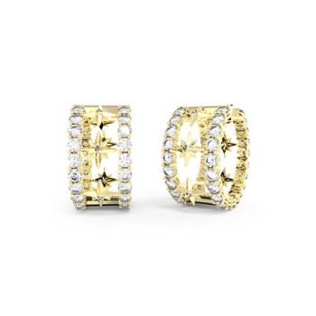 Guess Gold Crystal Earrings with Star Cut Outs
