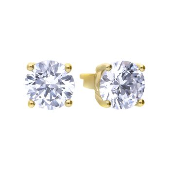 Diamonfire Yellow Gold 4 Claw 2.00ct Stud Earrings