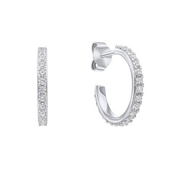 Diamonfire Cubic Zirconia 3/4 Hoop Earrings