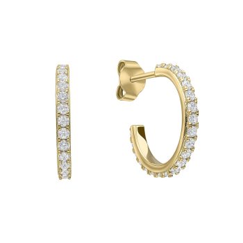 Diamonfire Yellow Gold Cubic Zirconia 3/4 Hoop