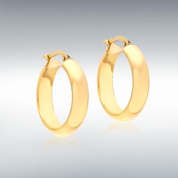 9ct Yellow Gold Polished Hoop Earrings