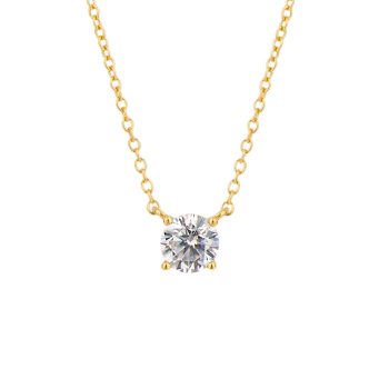 Diamonfire Yellow Gold 4 Claw Solitaire Pendant