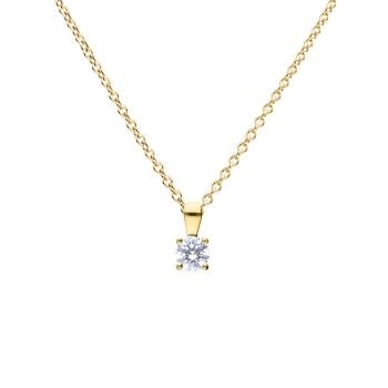Diamonfire Yellow Gold Four Claw 0.50ct Pendant