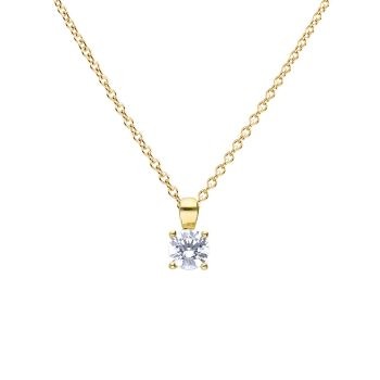 Diamonfire Yellow Gold Four Claw 0.75ct Pendant