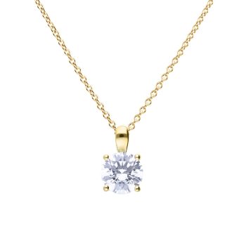 Diamonfire Yellow Gold Four Claw 2.00ct Pendant
