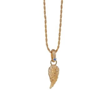 Newbridge Angel Wing Pendant with Blue & Clear Stones