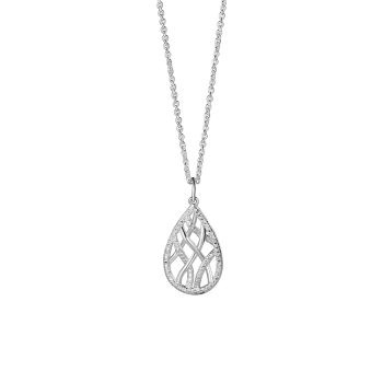 Newbridge Silver Tear Drop Textured Pendant