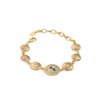 Newbridge Bird Enamel Link Bracelet