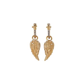 Newbridge Angel Wing Earrings with Blue & Clear Stones