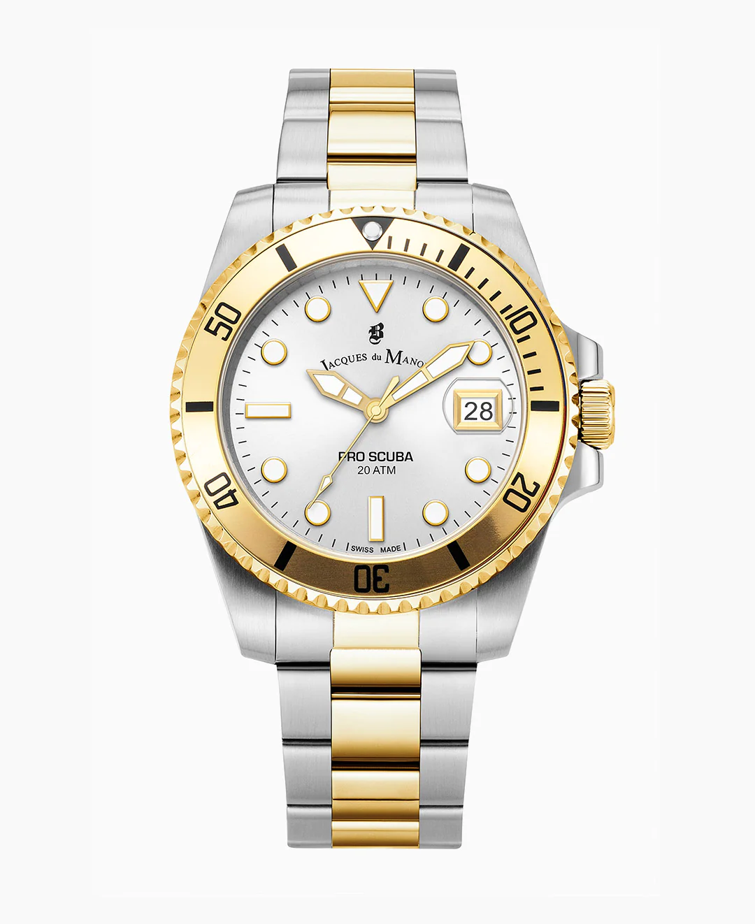 Jacques Du Manoir Gents Two-Tone Silver & Gold Watch