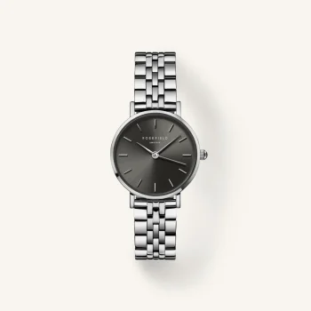 Rosefield The Small Edit Black Dial Silver Bracelet