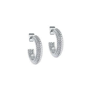 Ted Baker Silver Textured Hoop Earring