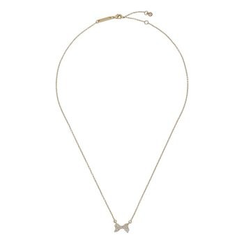 Ted Baker Gold Crystal Bow Pendant