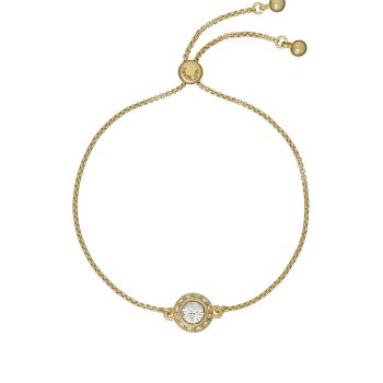 Ted Baker Gold Solitaire Halo Drawstring Bracelet