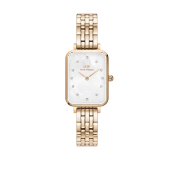 Daniel Wellington Ladies Rose Gold Quadro Lumine Watch