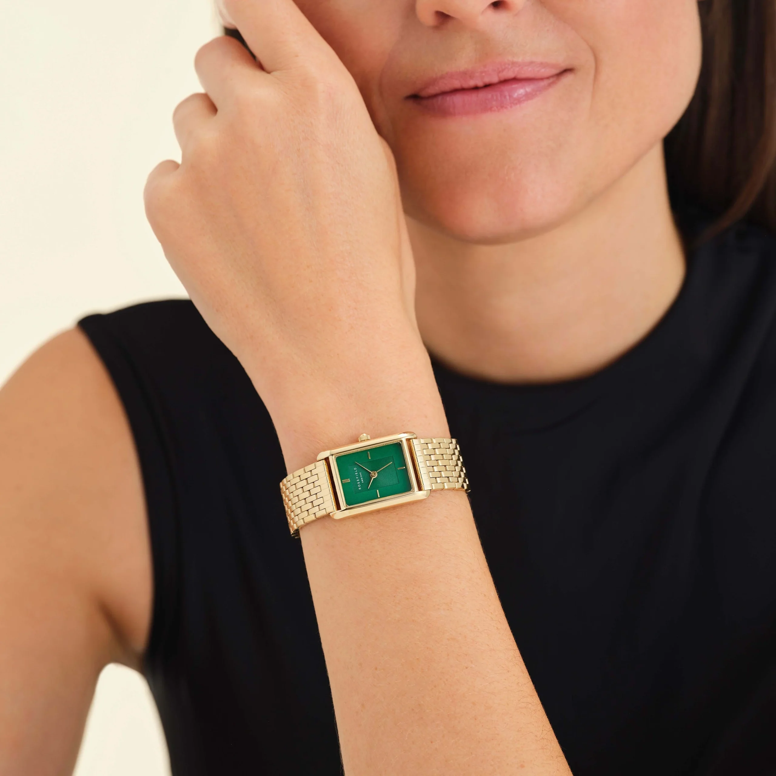 Rosefield Gold The Heirloom Green Dial Watch