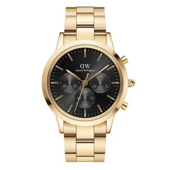 Daniel Wellington Gents Iconic Chronograph Black Sunray Watch