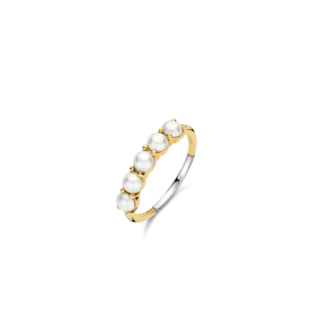 Ti Sento Milano Gold Plated Pearl Ring