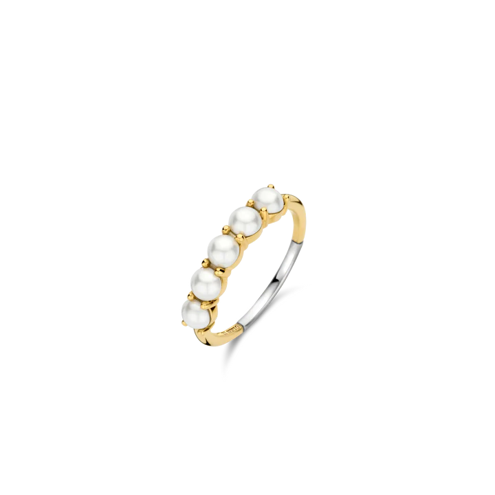 Ti Sento Milano Gold Plated Pearl Ring