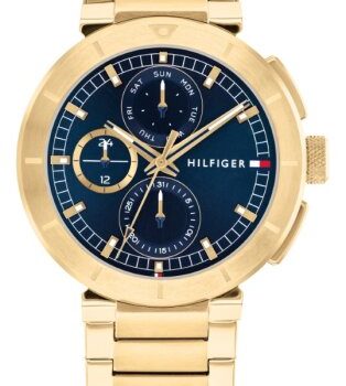 Tommy Hilfiger Gents Gold Bracelet Strap Navy Dial Watch
