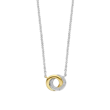 Ti Sento Milano Two-Tone Interlocking Circles Pendant