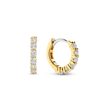 Ti Sento Milano Gold Cubic Zirconia Hoop Earrings