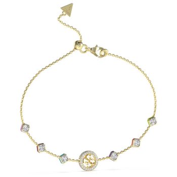 Guess Gold Tone Crystal Charm Style Bracelet
