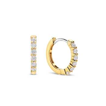Ti Sento Milano Gold Cubic Zirconia Hoop Earrings