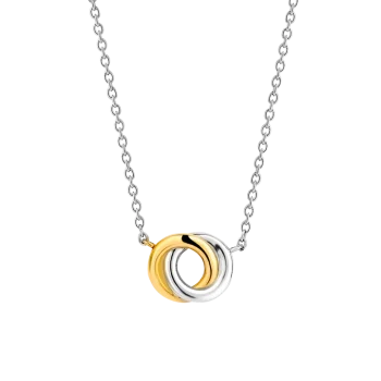 Ti Sento Milano Two-Tone Interlocking Circles Pendant