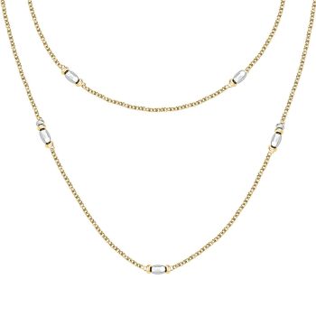 Gold Plated Double Layer Beaded Necklace