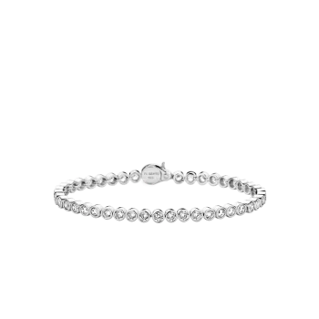 Ti Sento Milano Silver Bezel Set Tennis Bracelet