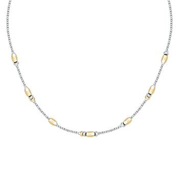 Gold Plated Two-Tone Beaded Necklace
