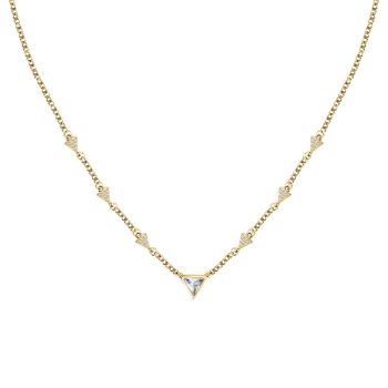 Gold Plated Triangular Charm Necklace